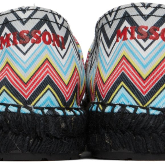 MISSONI 'Zig-Zag' Men's Canvas Espadrille Chevron US 8/9 EU 42 MSRP USD $380 NIB - Picture 2 of 16
